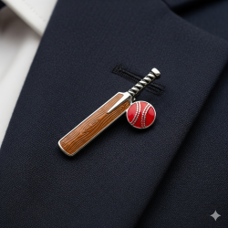 Cricket Bat & Ball Lapel Pins | Stylish Cricket Accessory