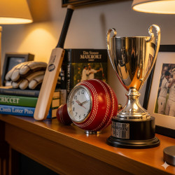 Personalized Cricket Ball Clock